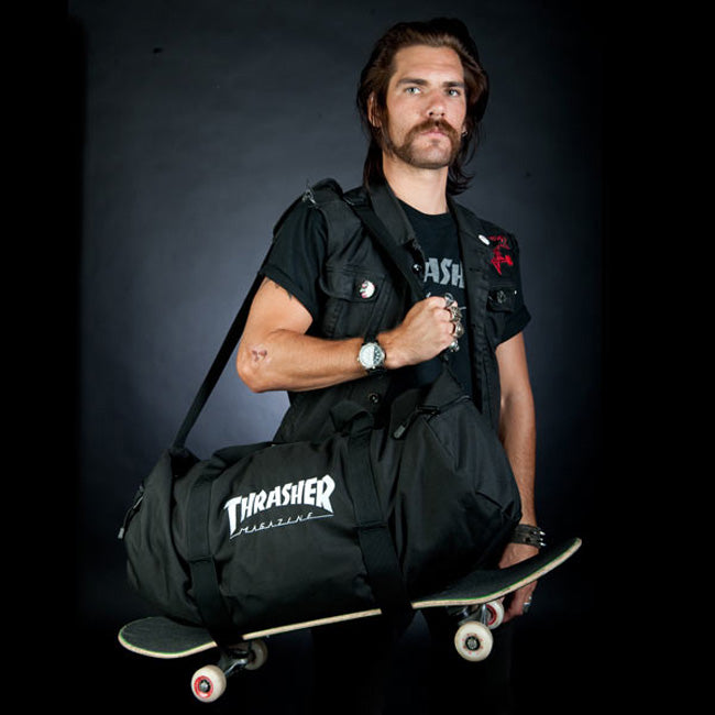 SKATEBAG DUFFEL BLACK Thrasher Magazine